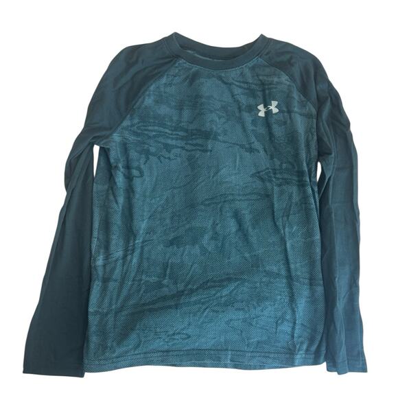 Under Armour Teal Long-Sleeve Tee - Youth Medium (YMD) - Picture 1 of 3